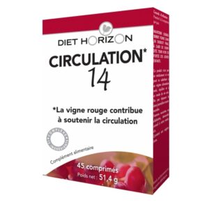 Circulation 14 - 45 comprimés - Diet Horizon - Les compléments alimentaires - Veineuse