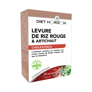 Levure de riz rouge et artichaut - 60 comprimés - Diet horizon