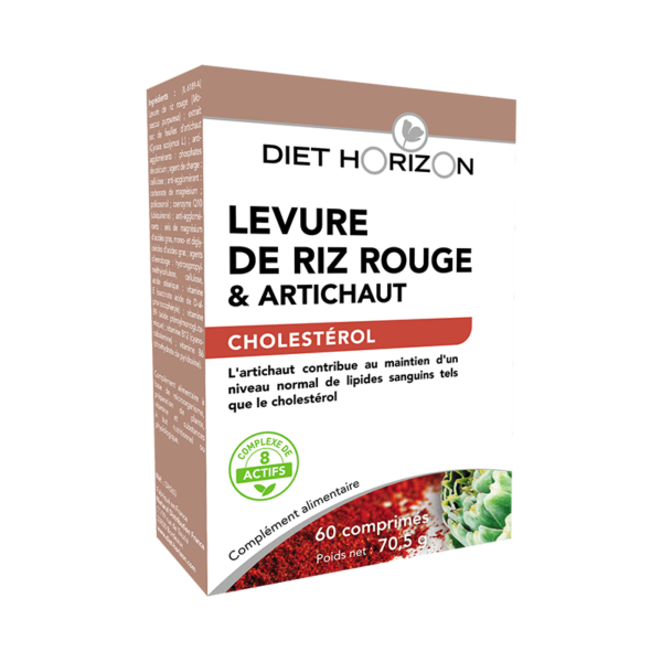 Levure de riz rouge et artichaut - 60 comprimés - Diet horizon