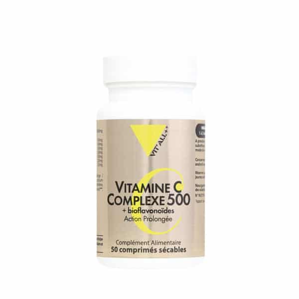 Vitamine C complexe 500 + bioflavonoïdes - 50 comprimés - Vitall+