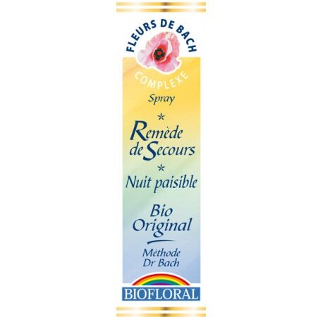 Remède de secours nuit paisible - Spray 20 ml - Biofloral - Sommeil