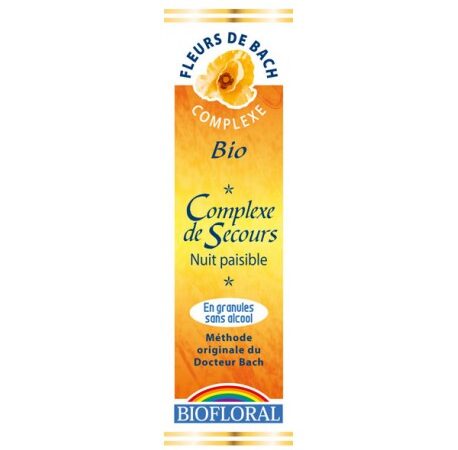 Nuit paisible Remède de secours - Fleurs de Bach - Granules 10 g