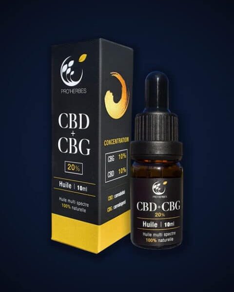 Huile de CBD CBG 20% - 10 ml - Pro'herbes _ Douleurs-confort articulaire - Sommeil - Stress