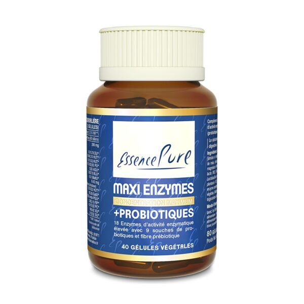 Maxi Enzymes + Probiotiques - 40 gélules - Essence pure