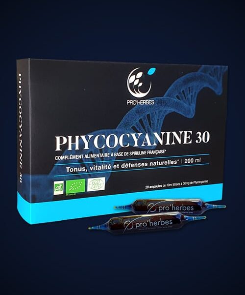 Phycocyanine - 30 ampoules - Pro'herbes - Les compléments alimentaires - Sportifs - Vitalité