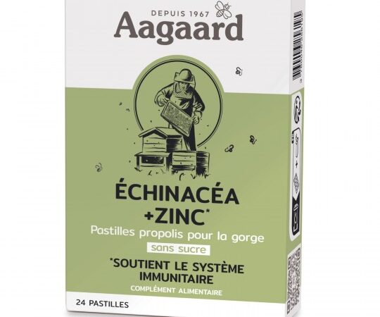 Pastille propolis échinacéa zinc - 24 pastilles - Aagaard - immunité - Les produits de la ruche - O.R.L. - Voies respiratoires