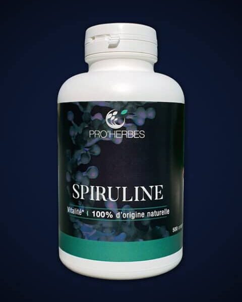 Spiruline - Pot de 500 comprimés - Pro'herbes - Grossesse et Allaitement - Vitalité - Les compléments alimentaires - Sportifs - Vitalité