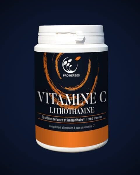 Vitamine C + Lithothamne - 250g - Pro'herbes - Energie-fatigue - Equilibre-acido-basique - immunité - Os et cartilages - Sportifs - Vitalité