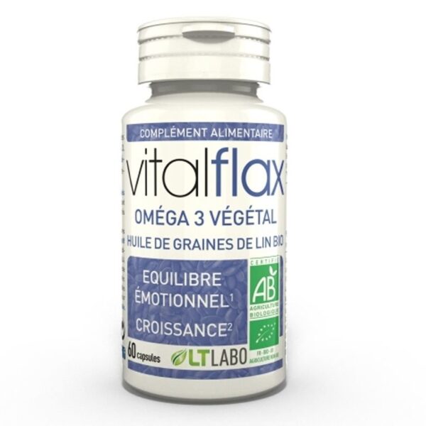 Oméga 3 végétal - Vital flax - 60 gélules - LT Labo