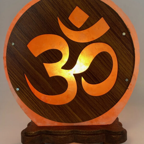 Lampe de sel de l'Himalaya "Om" - Esoterra