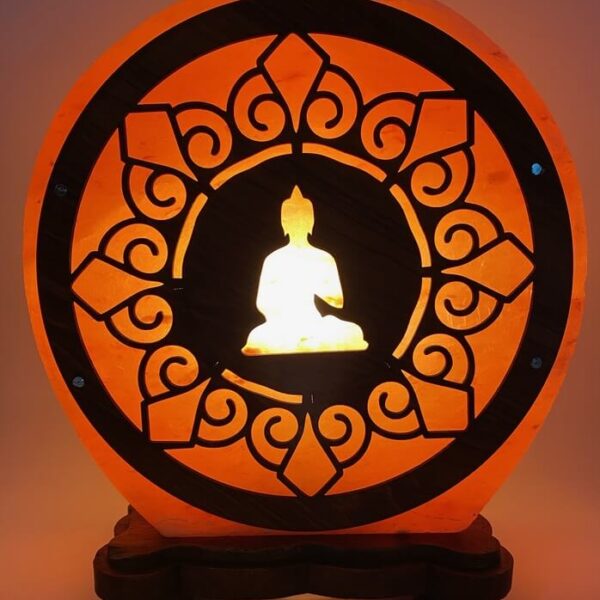 Lampe de sel de l'Himalaya Bouddha - Esoterra - Lampes de sel