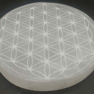 Plaque de rechargement fleur de vie dorée - 10 cm - Esoterix