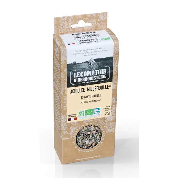 Achillée millefeuille sommités fleuries bio - vrac 35g - Comptoir - Hormones fémininesd'herboristerie