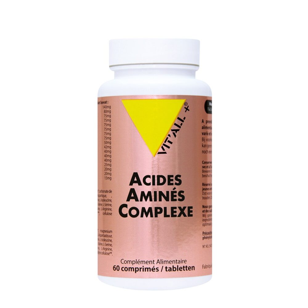 Acides aminés complexe - 60 comprimés - Viall+ - Les acides aminés - Sportifs