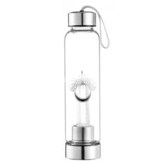 Bouteille en verre et Cristal de roche - 50cl - Omsae - Théières et bouteilles