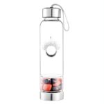 Bouteille Vitalité en verre et jaspe rouge - 50cl - Omsae
