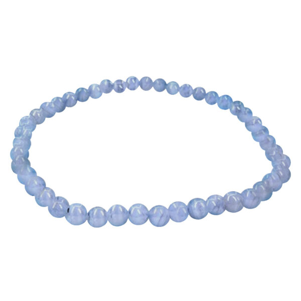 Bracelet calcédoine bleue - 4 mm - Pro'herbes