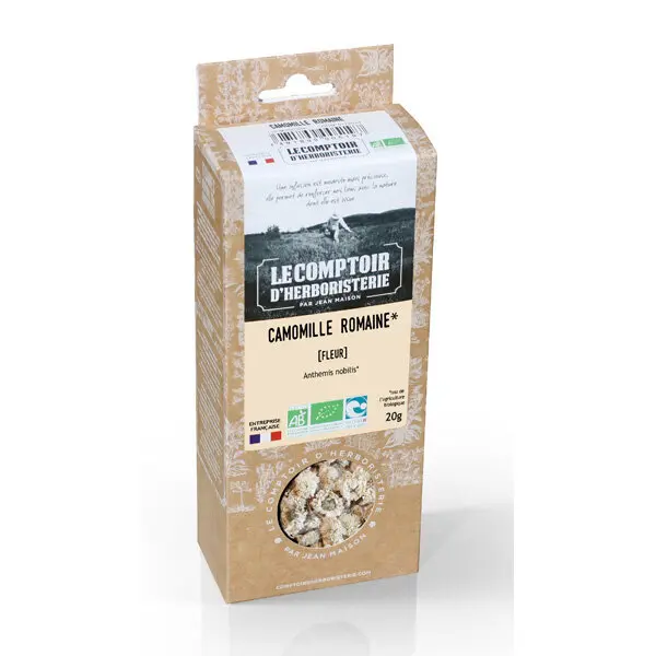 Camomille romaine fleurs bio - vrac - 20g - Comptoir d'herboristerie