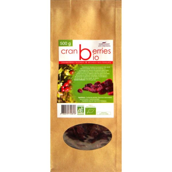 Cranberries bio - 500g - Physio concept