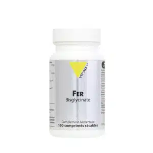Fer Bisglycinate - 100 comprimés - Vitall+