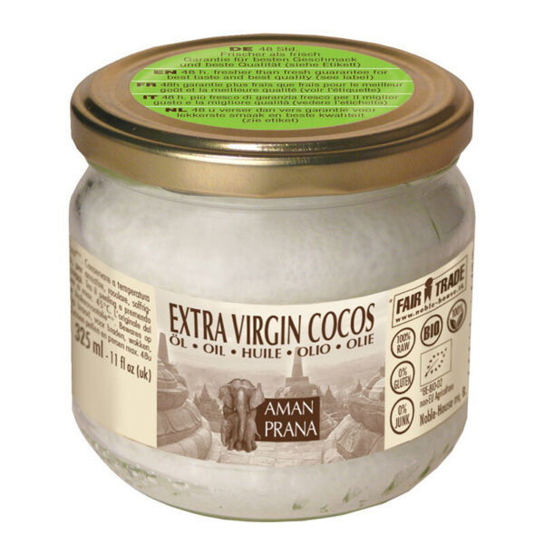 Huile végétale de coco - 325 ml - Aman Prana - Hygiène et cosmétiques - Les huiles végétales