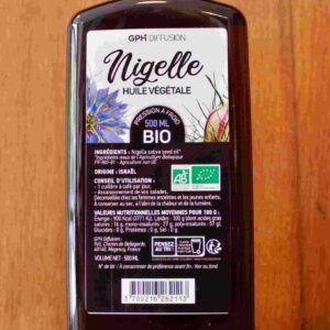 Huile végétale de Nigelle - 500 ml - GPH diffusion