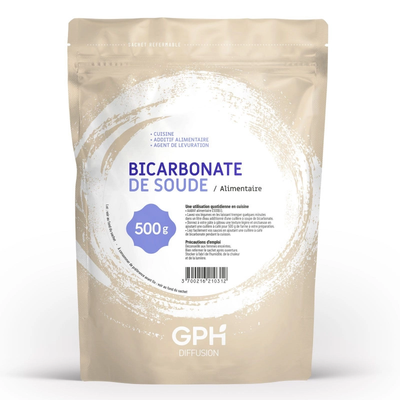Bicarbonate de soude - 500g - GPH - Equilibre-acido-basique