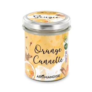 Bougie orange cannelle - 150g - Aromandise