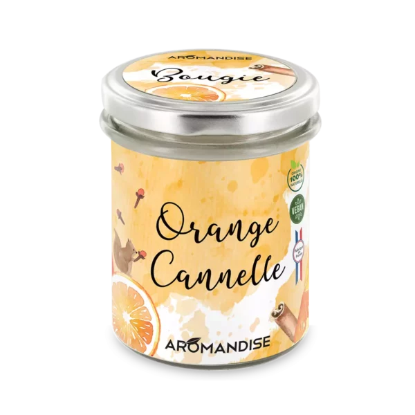Bougie orange cannelle - 150g - Aromandise