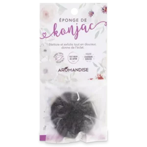 Éponge konjac charbon - Aromandise - Visage