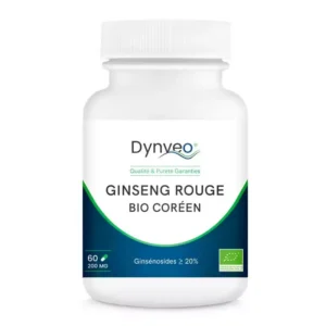 Ginseng rouge panax - 60 gélules - Dynveo - Energie-fatigue - Hormones masculines - Libido masculine