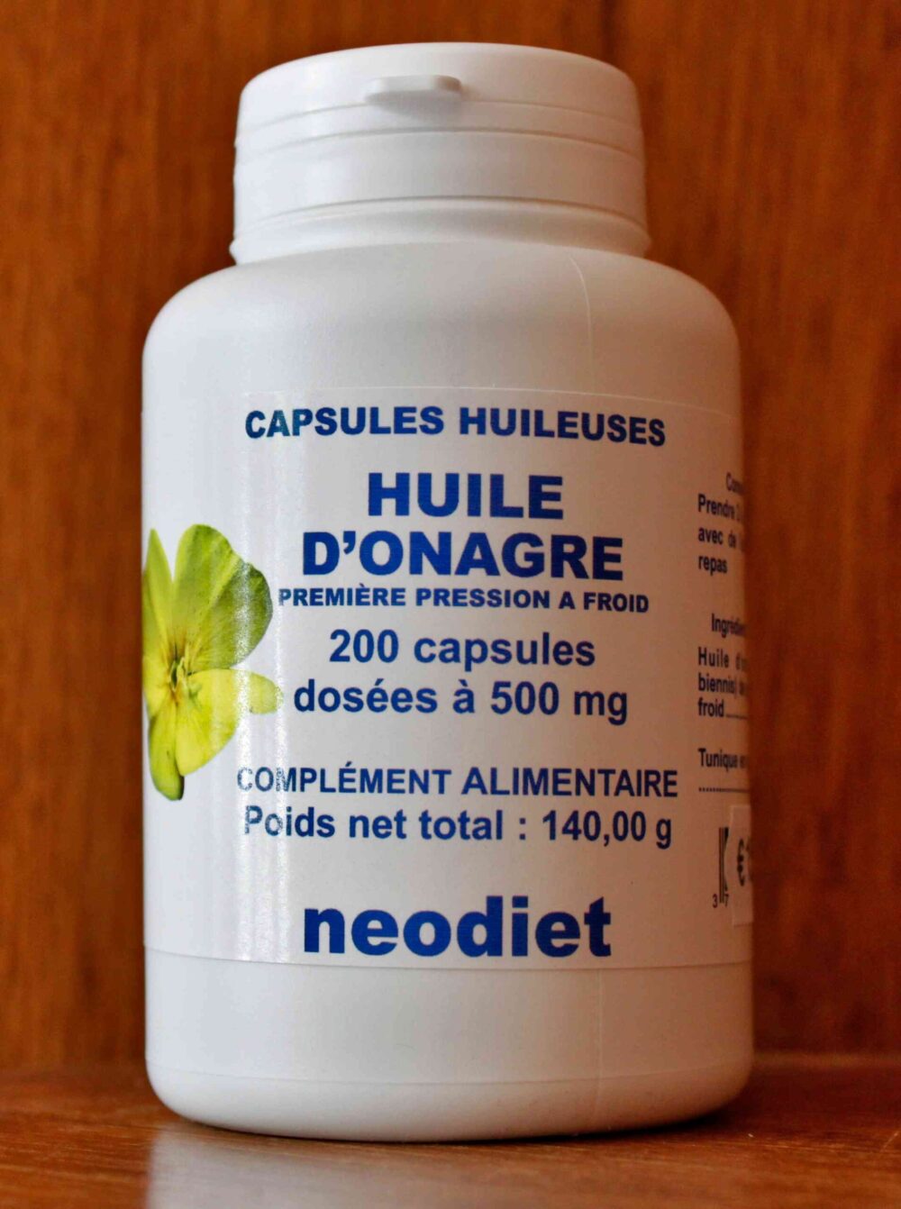 Huile d'onagre - 200 capsules - Néodiet - Hormones féminines