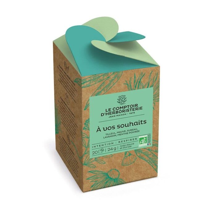 Tisane À vos souhaits - 20 infusettes - Le comptoir d'herboristerie - Les tisanes