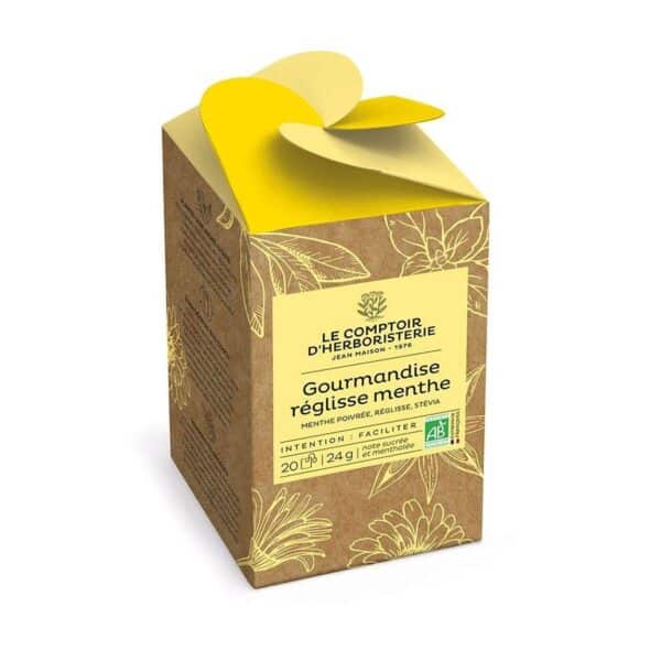 Tisane gourmandise - 20 infusettes - Le comptoir d'herboristerie - Digestion - Estomac - Les tisanes