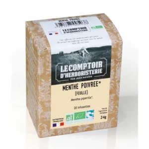 Tisane Menthe poivrée - 20 infusettes - Le comptoir d'herboristerie - Digestion
