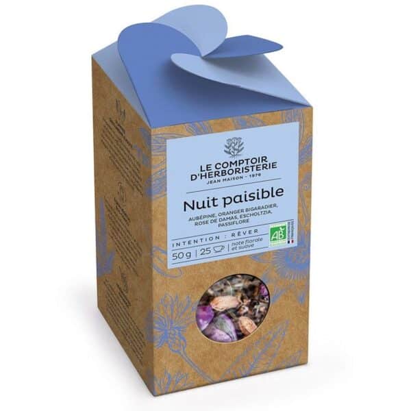 Tisane nuit paisible - vrac 50g - Le comptoir d'herboristerie - Les tisanes