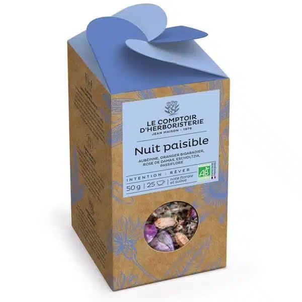 Tisane nuit paisible - vrac 50g - Le comptoir d'herboristerie - Les tisanes