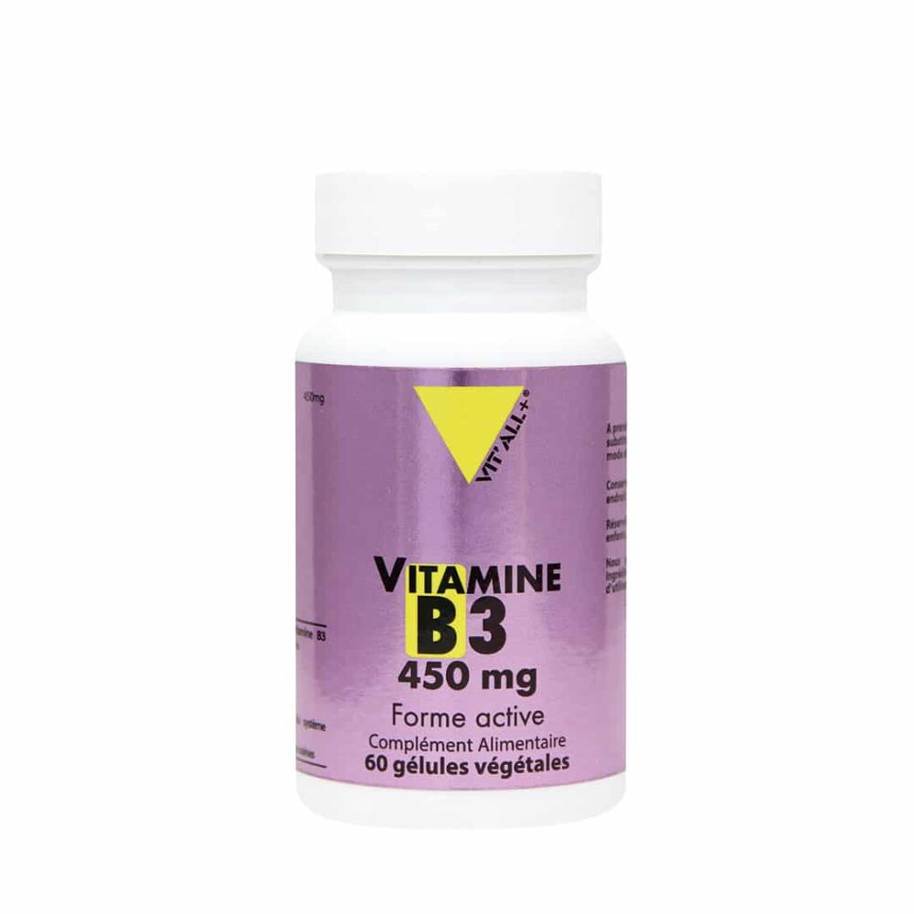 Vitamine B3 - Nicotinamide - 60 gélules - Vitall+ - Energie-fatigue - Les vitamines
