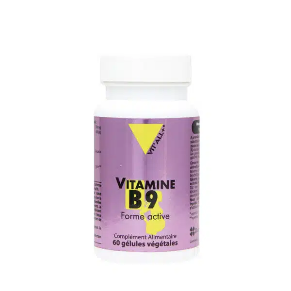 Vitamine B9 - 60 gélules - Vitall+ - Energie-fatigue - Grossesse et Allaitement - Les vitamines