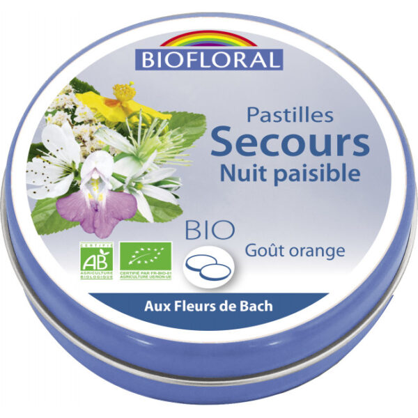 Pastilles de secours Nuit paisible - 75g - Biofloral