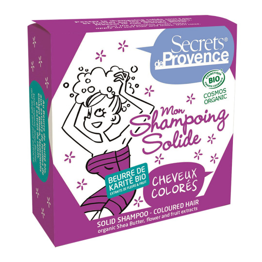 Shampoing solide cheveux colorés - 85 g - Secrets de Provence - Hygiène et cosmétiques