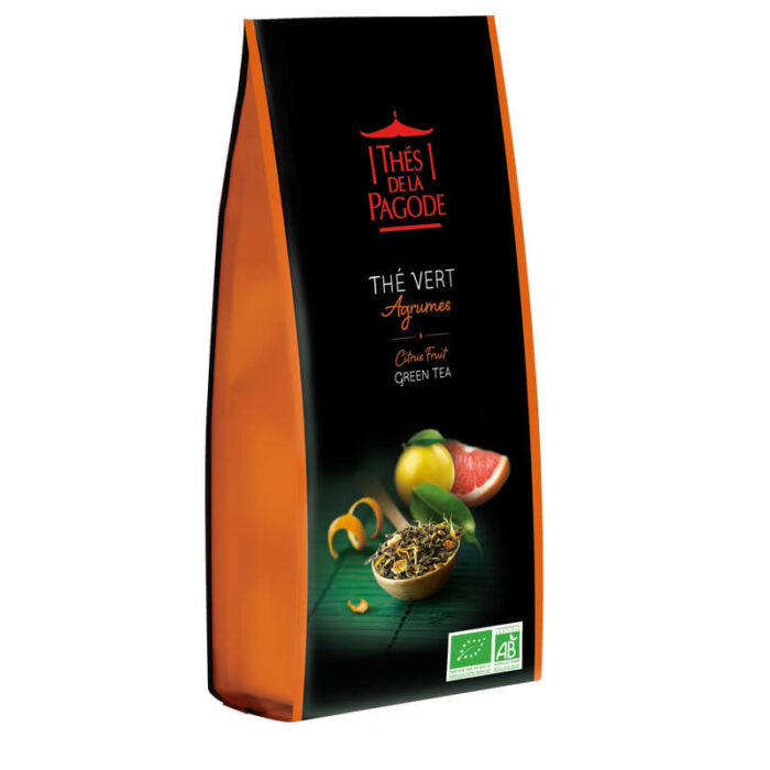 Thé vert agrumes bio - 100g - Thés de la pagode