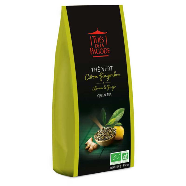 Thé vert Citron Gingembre - 100g - thés de la pagode