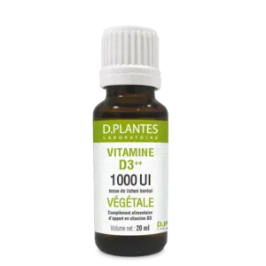 Vitamine D3 végétale 1000 UI - 20 ml - D.plantes - articulations - Les vitamines
