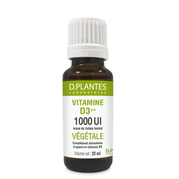 Vitamine D3 végétale 1000 UI - 20 ml - D.plantes - articulations - Les vitamines