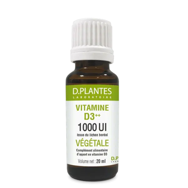Vitamine D3 végétale 1000 UI - 20 ml - D.plantes - articulations - Les vitamines