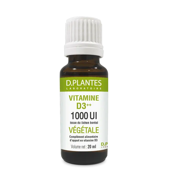 Vitamine D3 végétale 1000 UI - 20 ml - D.plantes - articulations - Les vitamines