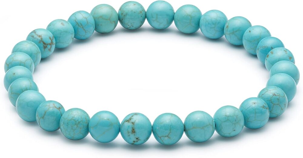Bracelet Turquoise de Chine - 8 mm - Pro'Herbes - Pierres et bijoux