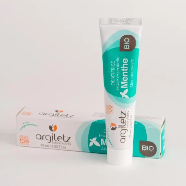 Dentifrice argile blanche menthe - 75ml - Argiletz