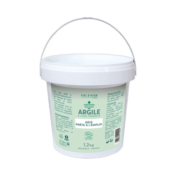 Pot de pâte d'argile verte - 1,2 kg - Ciel d'Azur - Les argiles